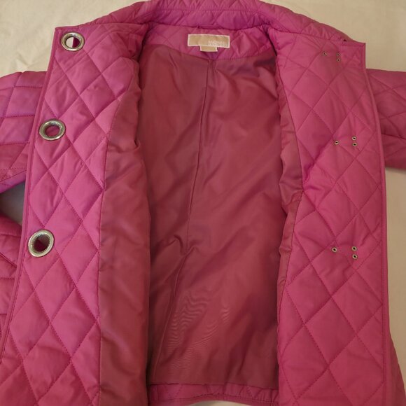 Michael Kors Quilted Fuchsia Pink Jacket - NWT - Petite M - Picture 12 of 12